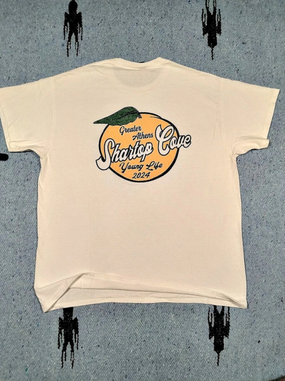 Young Life Men's L Georgia Peach Greater Athens Shartop Cove Graphic T-shirt